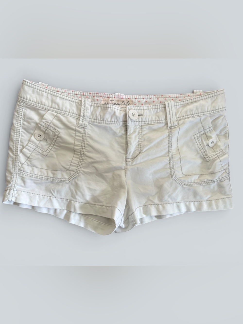 Aeropostale Y2K Low Rise Double Stitch Shorty Shorts Juniors Size 9/10